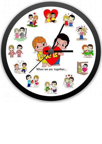 ⋗ Вафельна картинка Часы Love is... 5 купити в Україні ➛ CakeShop.com.ua, фото