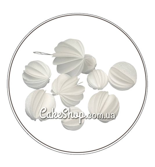 ⋗ Вафельные шары Белые 9 шт купить в Украине ➛ CakeShop.com.ua, фото