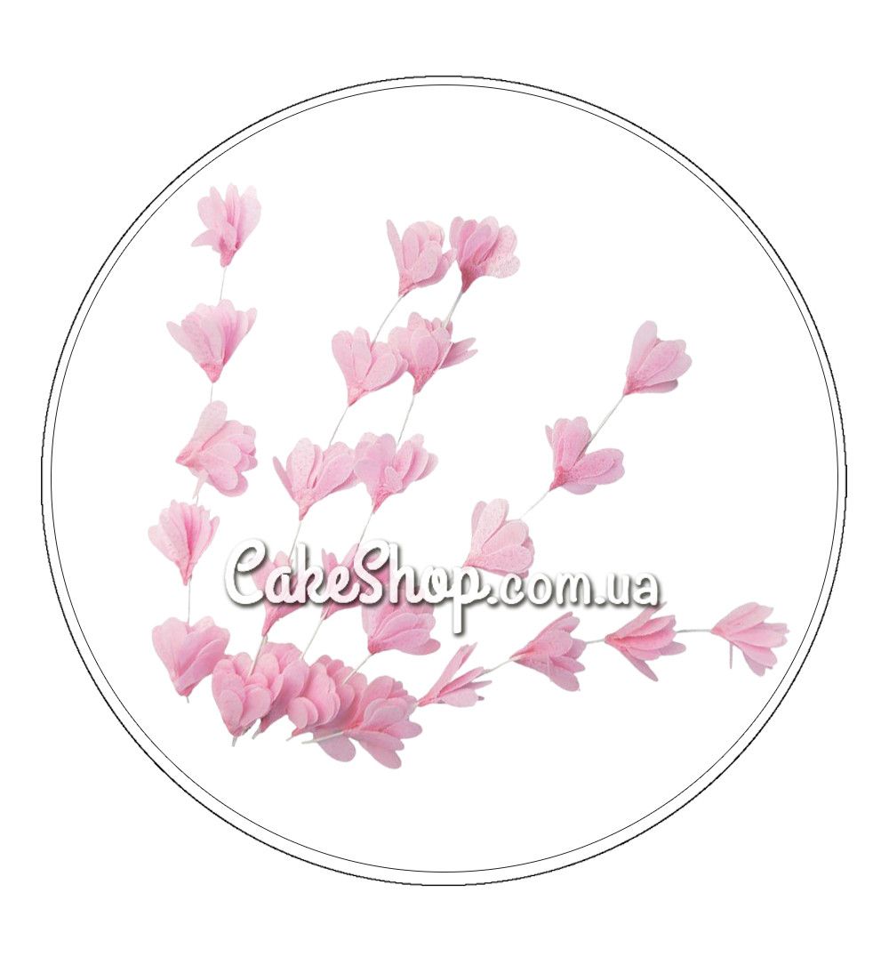 ⋗ Вафельный цветок Веточка сакуры розовая ТМ Сладо купить в Украине ➛ CakeShop.com.ua, фото