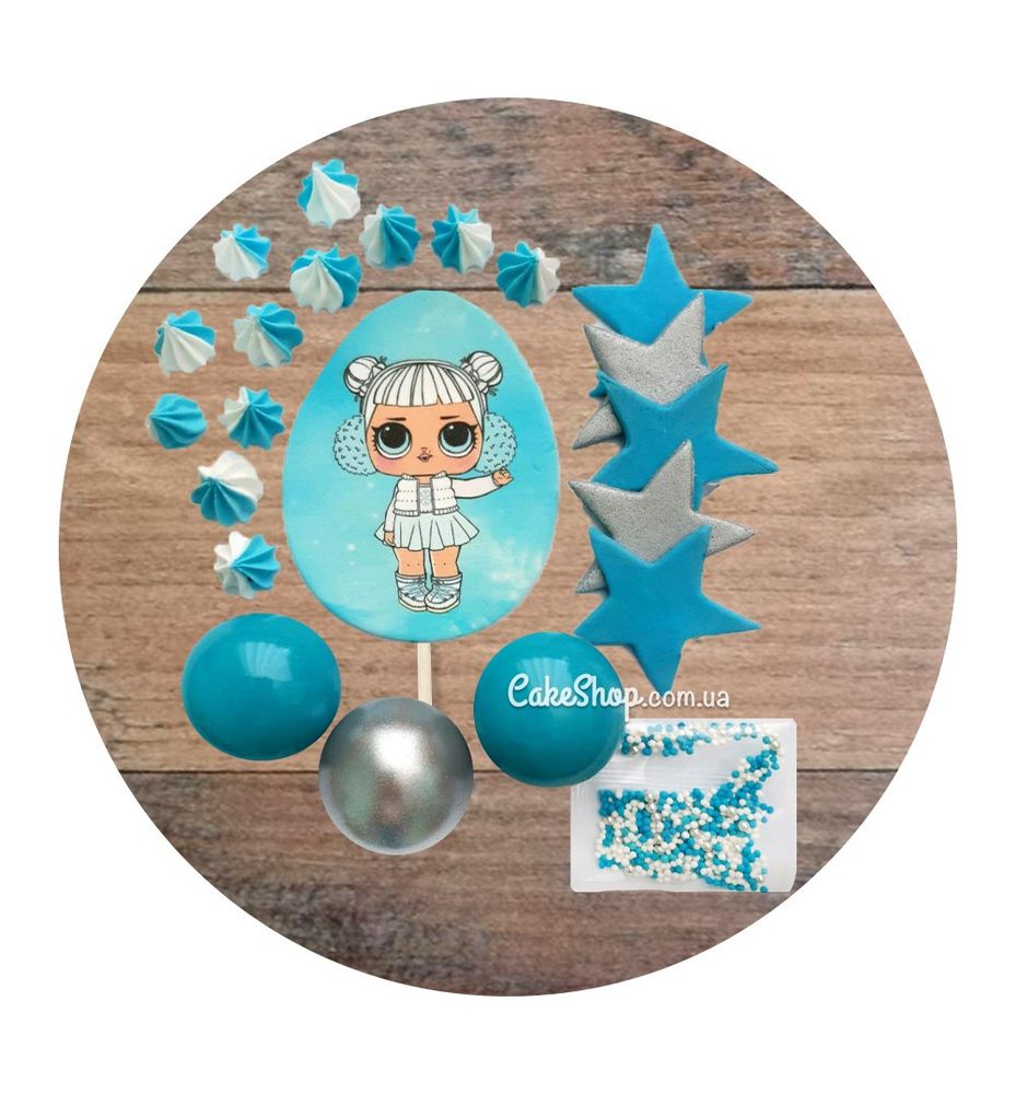Сахарные фигурки Кукла голубая премиум ТМ Ириска - фото