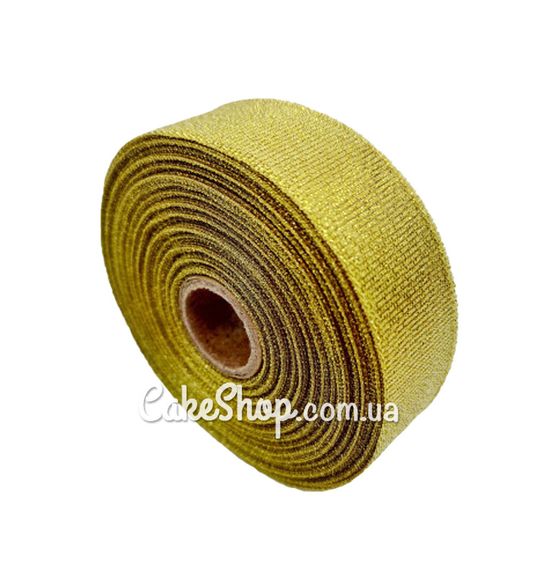 ⋗ Стрічка парча Золото 25 мм купити в Україні ➛ CakeShop.com.ua, фото