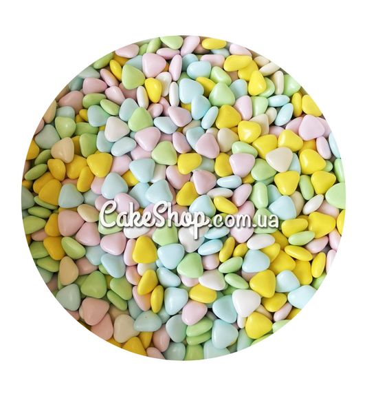 ⋗ Декор шоколадный Сердца цветные, 50 г купить в Украине ➛ CakeShop.com.ua, фото