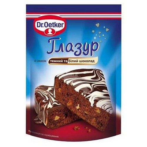 Глазурь со вкусом темного и белого шоколада, Dr.Oetker - фото