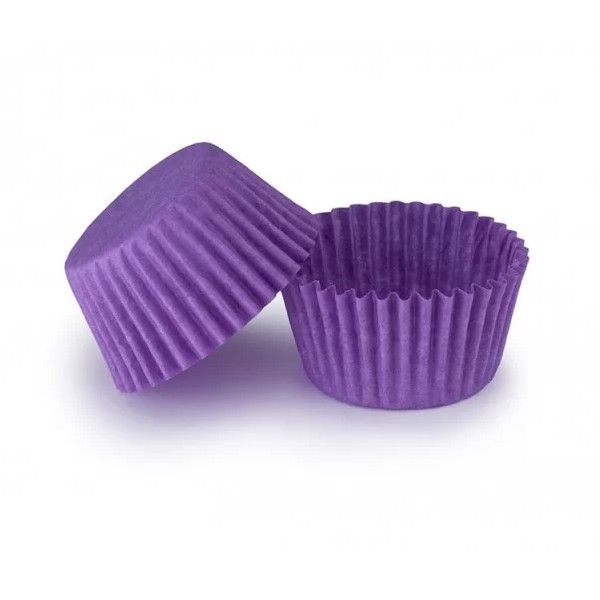 Бумажные формы для конфет и десертов 3х2, фиолетовые 50 шт - фото