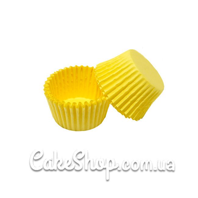 Паперові форми для цукерок і десертів 3х2, жовті 50 шт - фото