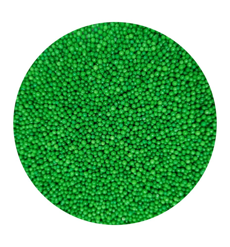 Посипка цукрова кульки Зелені 1 мм, 50 г - фото