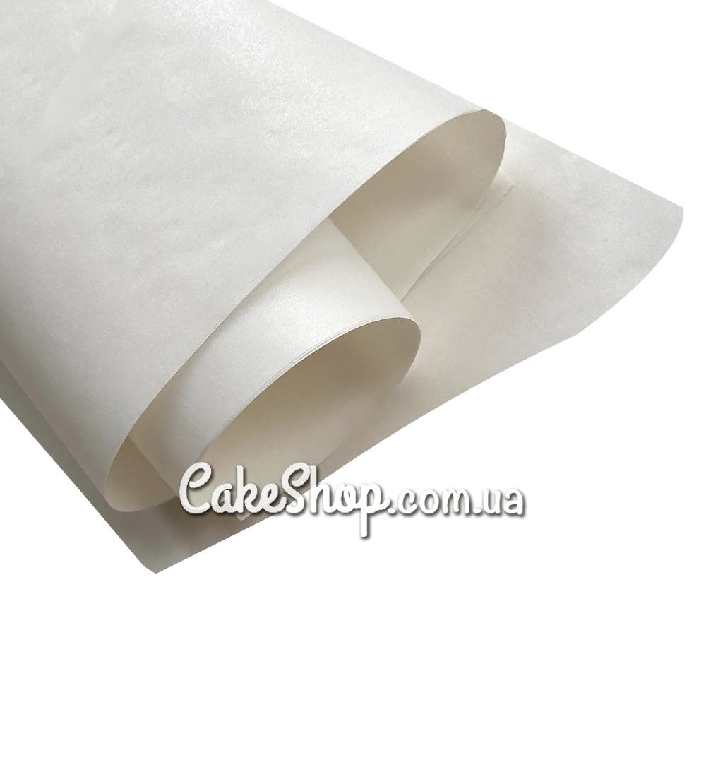 ⋗ Бумага тишью плотная White с перламутром 30г/м, 10 листов купить в Украине ➛ CakeShop.com.ua, фото