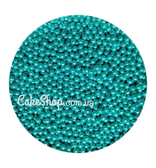 ⋗ Посыпка Шарики Синие металлик 2 мм, 50 г купить в Украине ➛ CakeShop.com.ua, фото