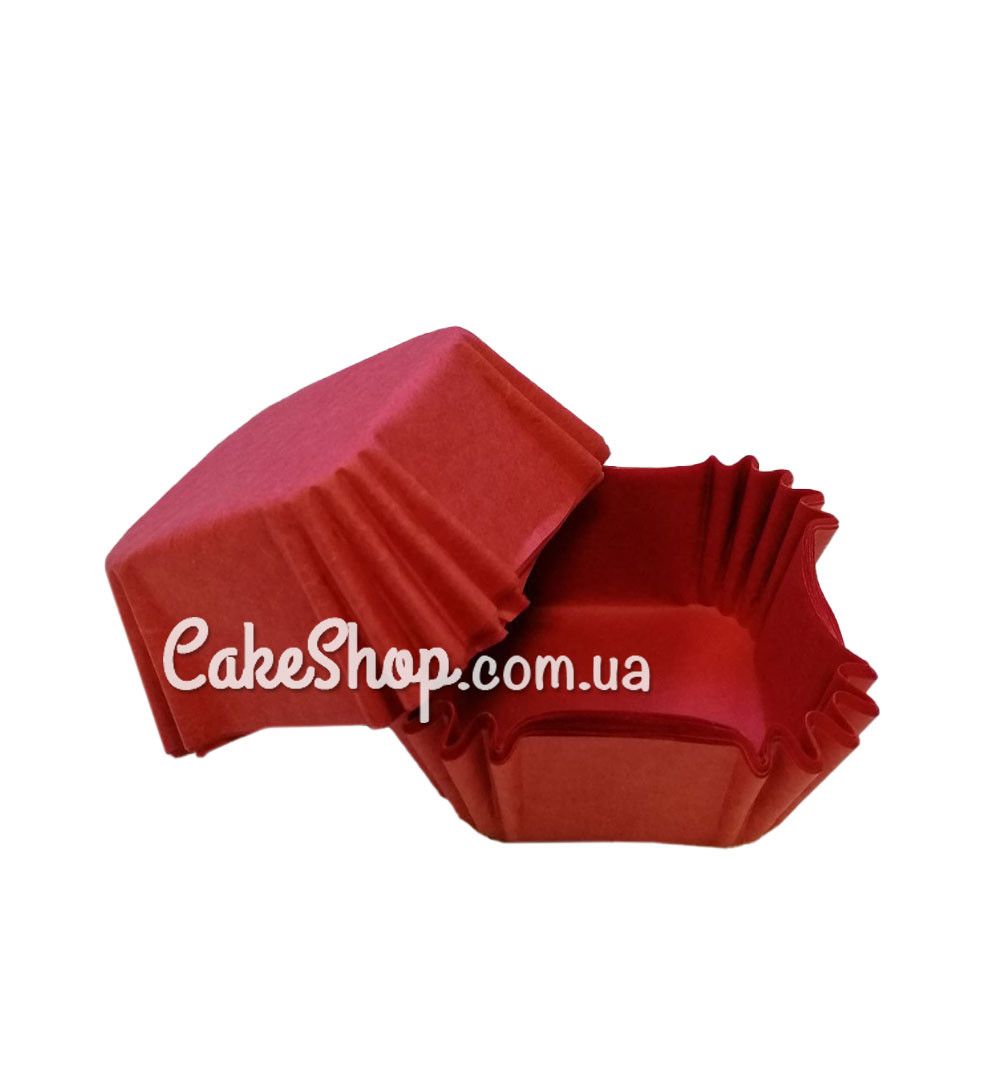 ⋗ Бумажные формы для конфет и десертов 4х4 см, красные 50 шт. купить в Украине ➛ CakeShop.com.ua, фото