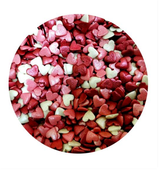 ⋗ Посипка Сердечки перламутрові мікс #1, 1 кг купити в Україні ➛ CakeShop.com.ua, фото