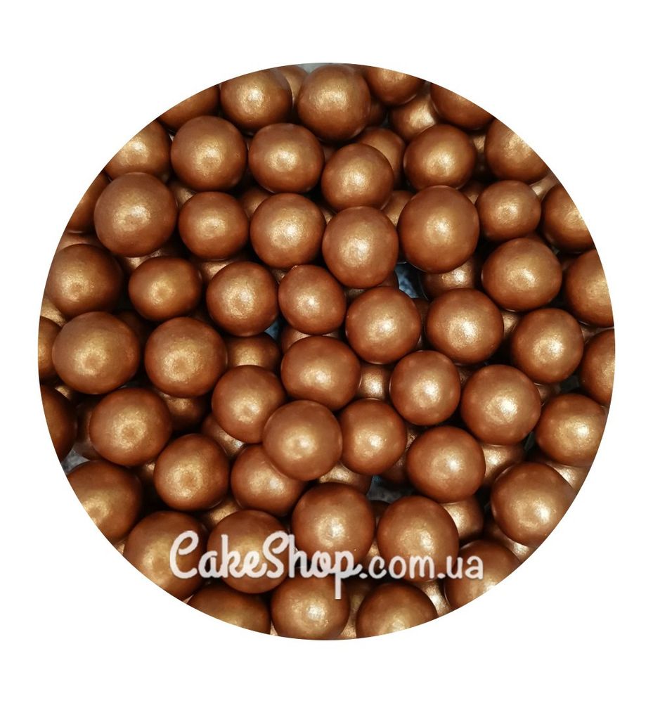 Повітряні кульки в шоколаді Бронзові великі, 50 г - фото