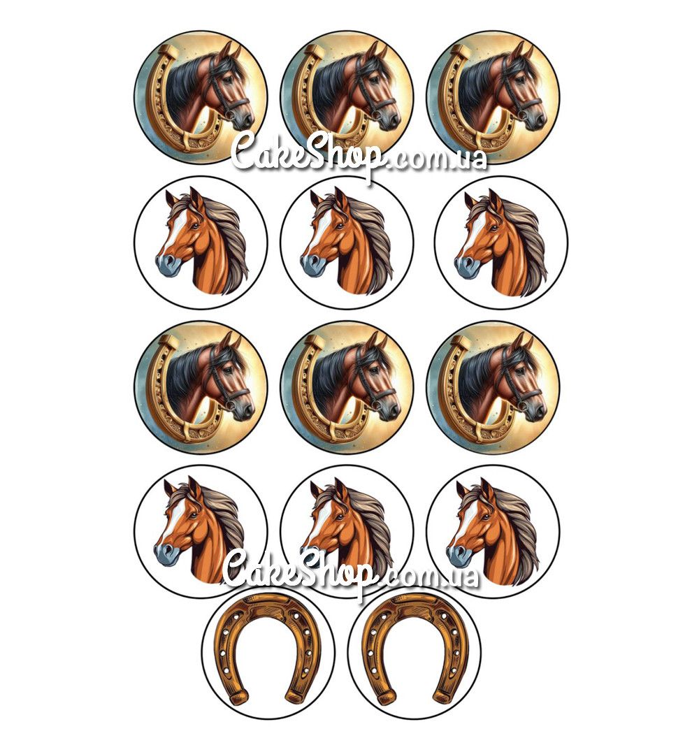 ⋗ Цукрова картинка Коні 2 купити в Україні ➛ CakeShop.com.ua, фото