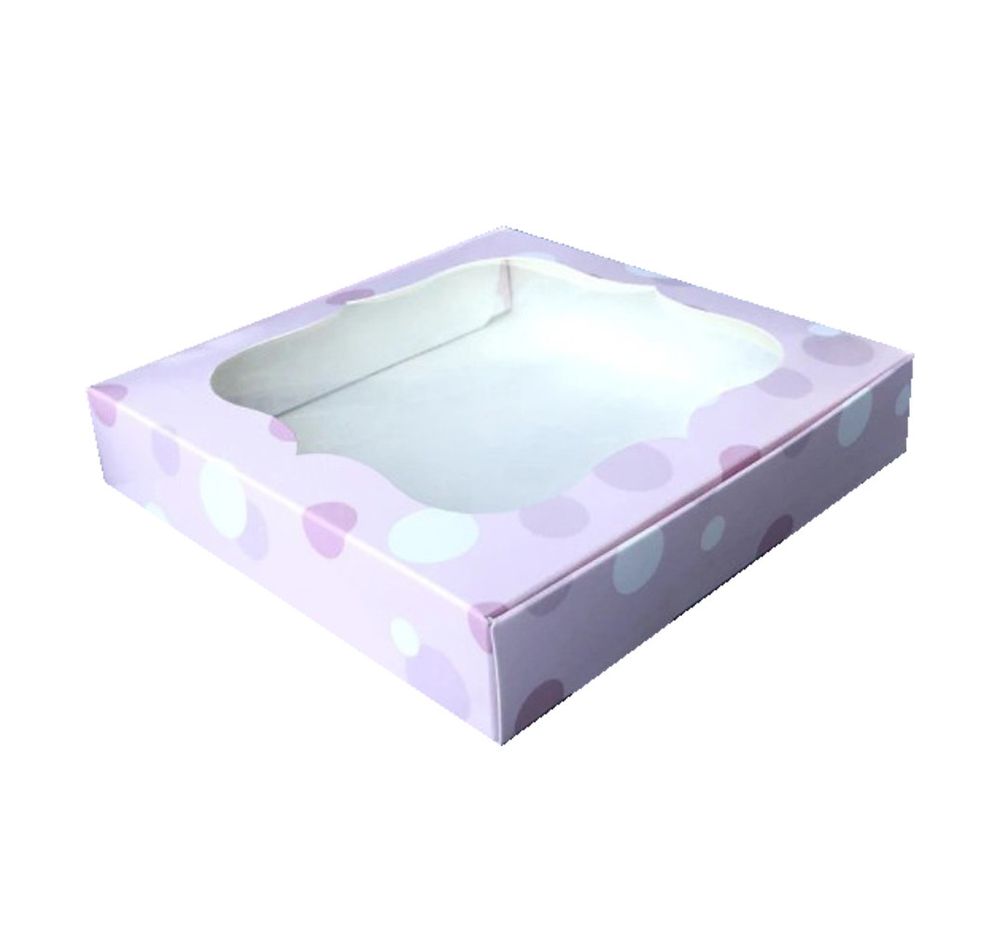 Коробка для пряников с фигурным окном Розовая нежность, 15х15х3 см - фото
