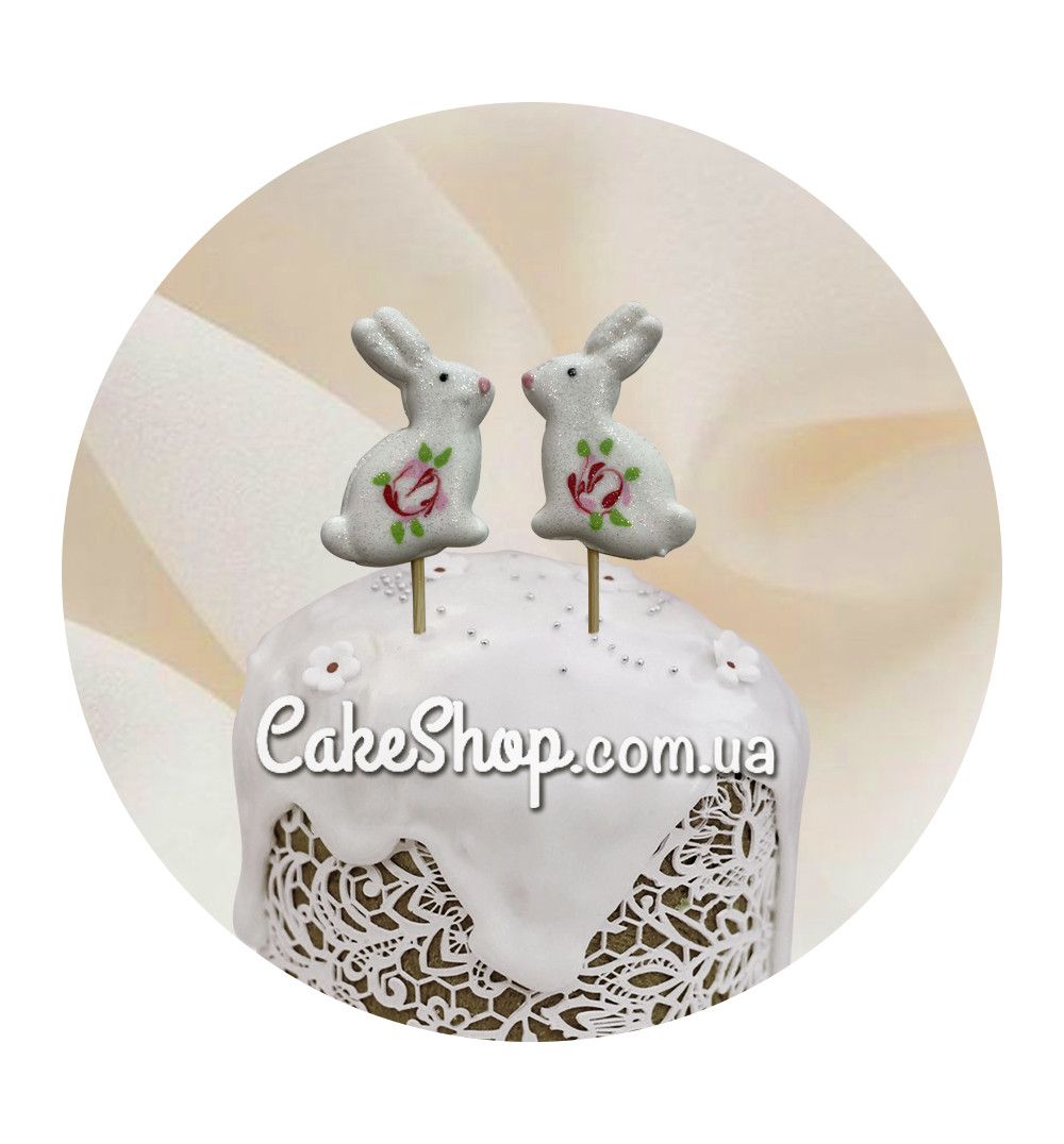 ⋗ Цукрові фігурки Зайчик писанка (пара) ТМ KD купити в Україні ➛ CakeShop.com.ua, фото
