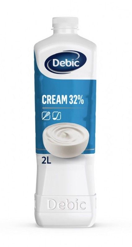⋗ Вершки натуральні Debic Cream 32%, 2 л купити в Україні ➛ CakeShop.com.ua, фото