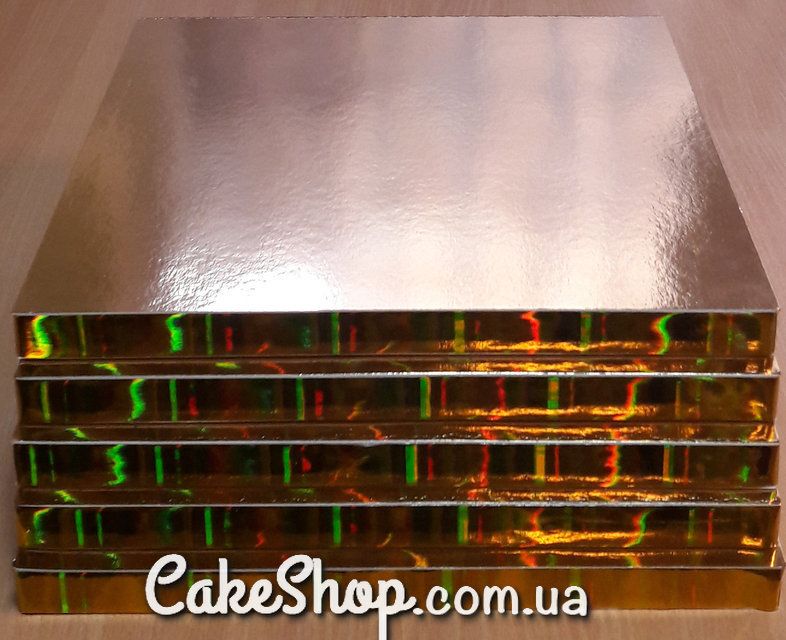 ⋗ Подложка под торт усиленная 30х30 Золото купить в Украине ➛ CakeShop.com.ua, фото