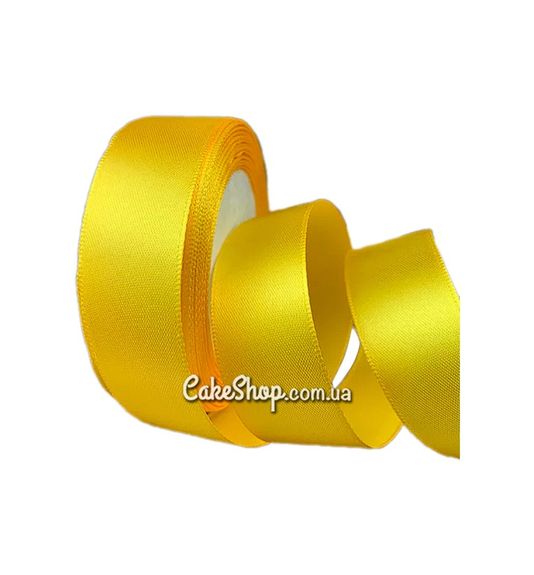 ⋗ Стрічка атласна Жовта 25 мм купити в Україні ➛ CakeShop.com.ua, фото