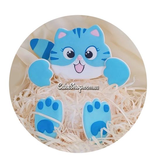 ⋗ Цукрові фігурки Котик-топер блакитний ТМ KD купити в Україні ➛ CakeShop.com.ua, фото