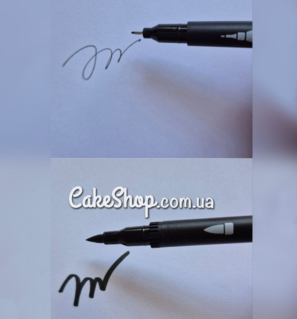 ⋗ Харчовий маркер двосторонній, Чорнийкупити в Україні ➛ CakeShop.com.ua, фото