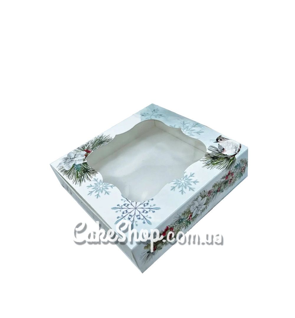 ⋗ Коробка с фигурным окном 12х12х3 см Веточка купить в Украине ➛ CakeShop.com.ua, фото