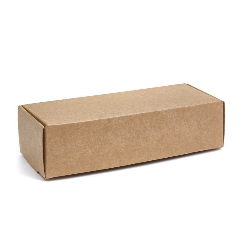 Коробка для пастили, макаронс, зефіру Крафт, 14х5,7х3,8 см - фото