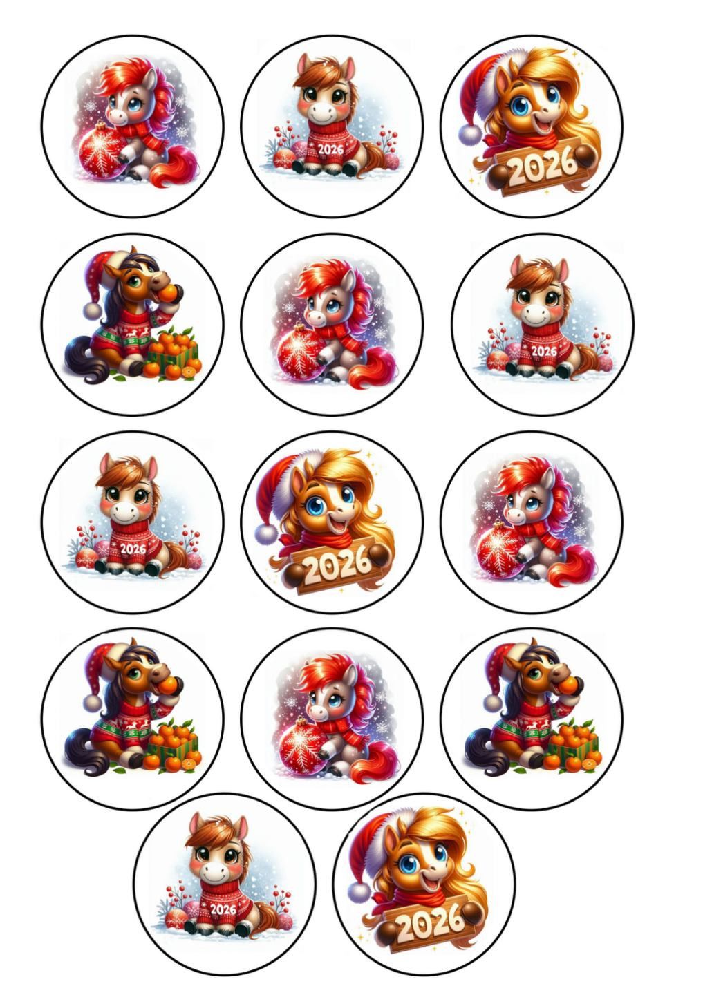 ⋗ Вафельна картинка З Новим роком 2026 купити в Україні ➛ CakeShop.com.ua, фото