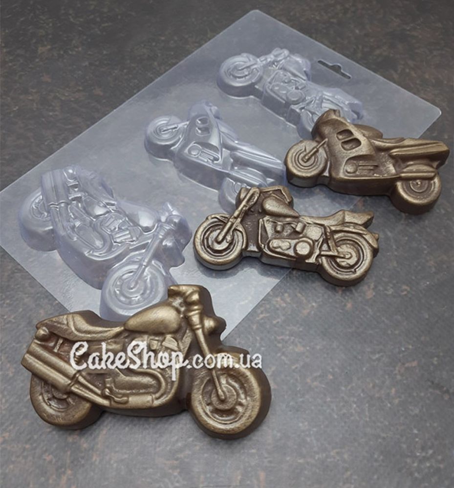 Пластиковая форма для шоколада Мотоциклы - фото