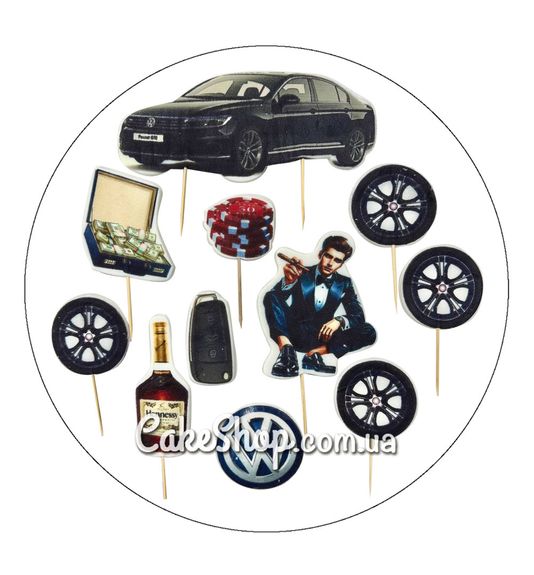 ⋗ Цукрові фігурки топери MAXI Фольксваген ТМ ДімК купити в Україні ➛ CakeShop.com.ua, фото