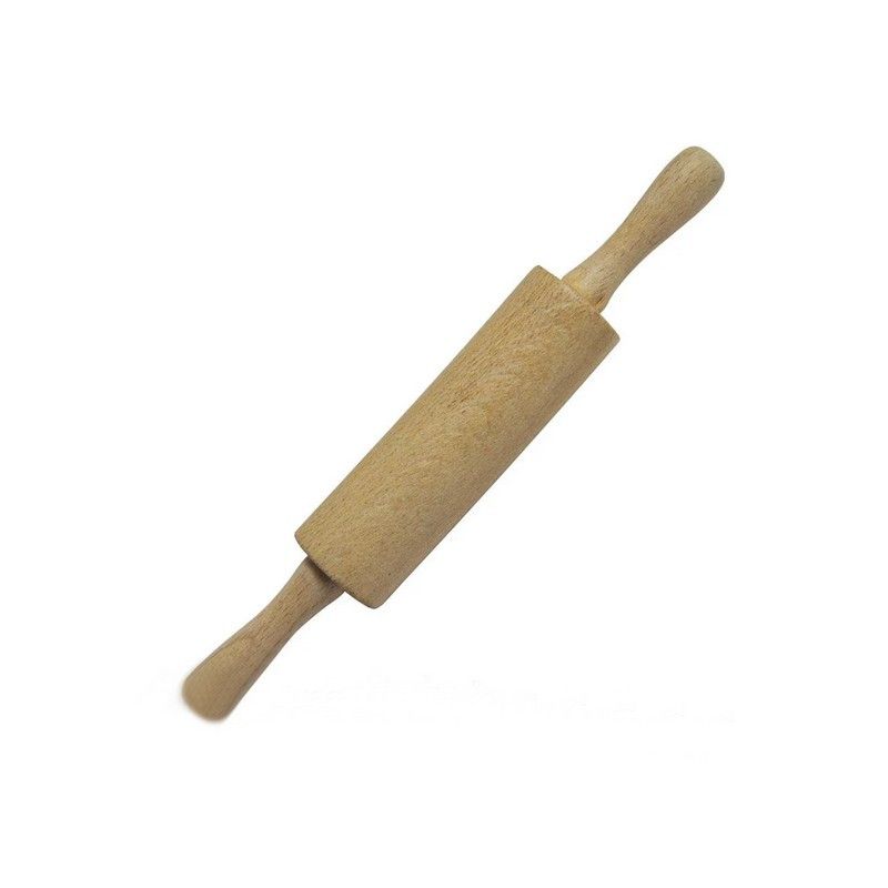 Скалка с ручками деревянная мини - фото