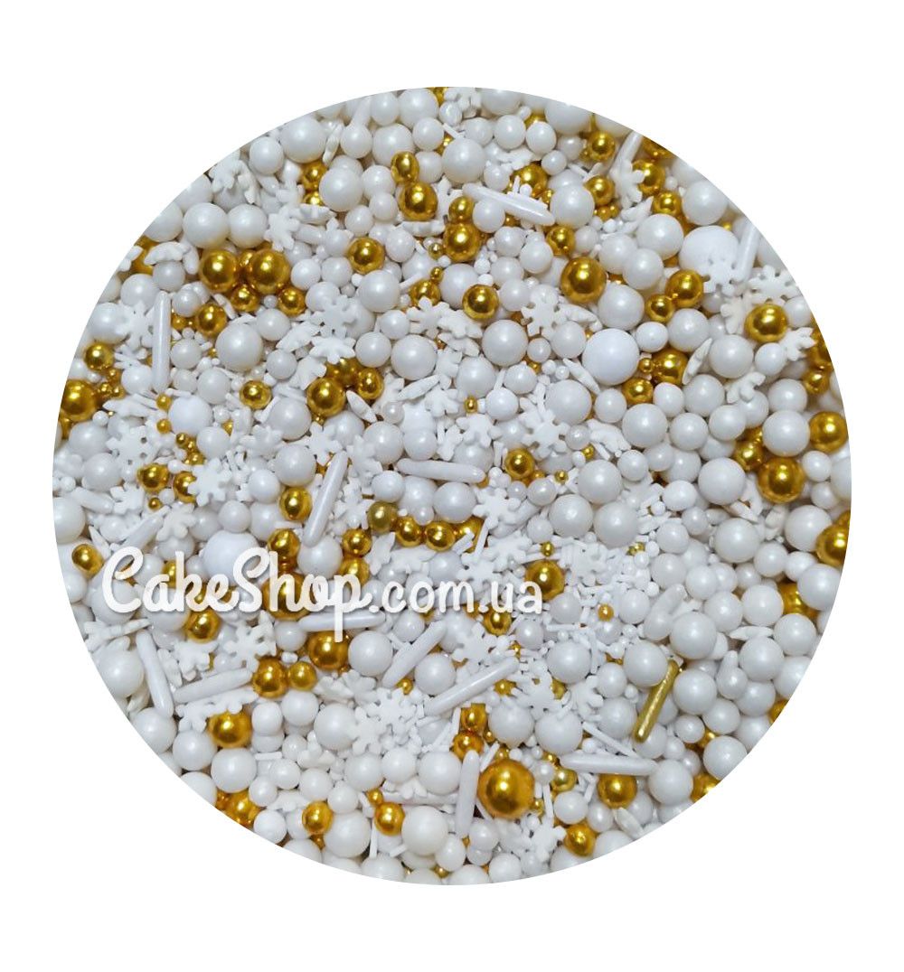 ⋗ Посыпка сахарная с палочками SP Первый снег, 50г купить в Украине ➛ CakeShop.com.ua, фото