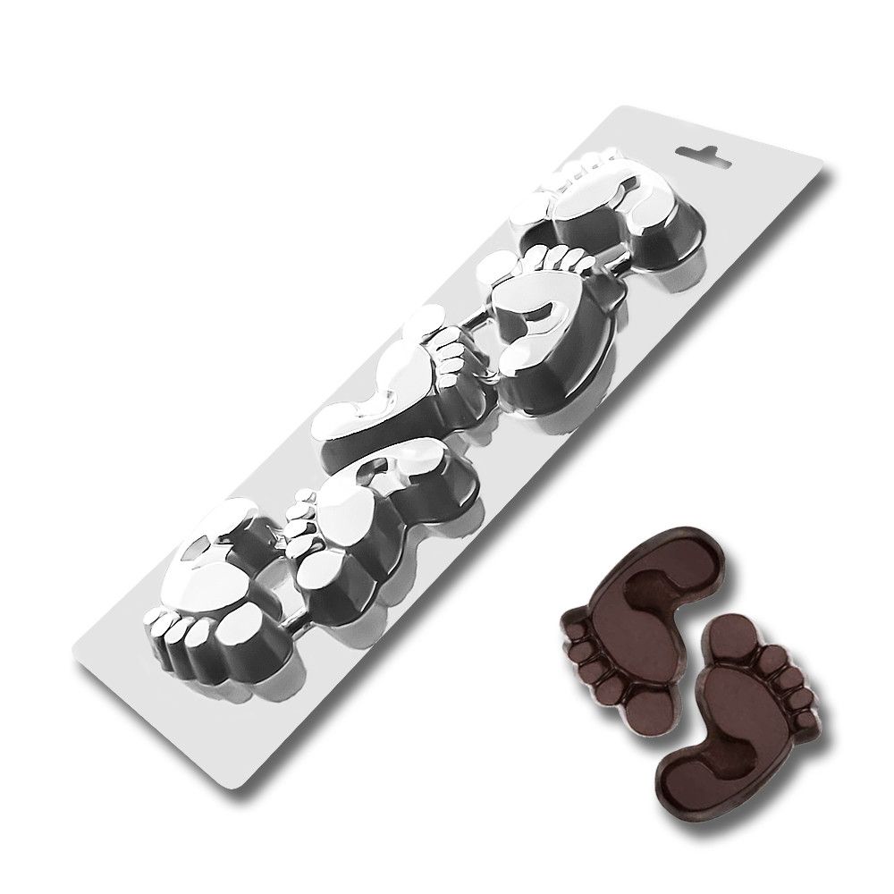 Пластикова форма для шоколаду Ступня малюка - фото