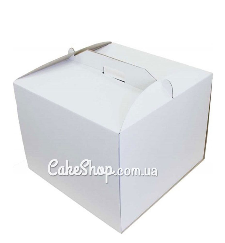 Коробка для торта Белая, 40х40х30 см - фото
