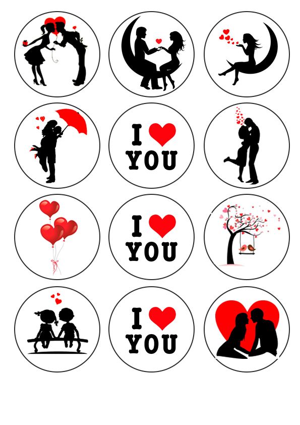 Вафельная картинка День Св. Валентина 10 - фото