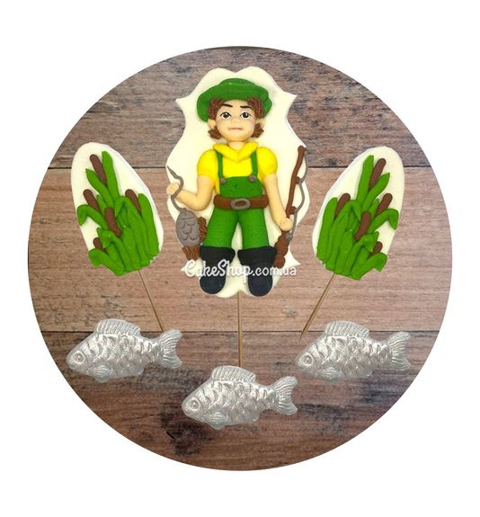 ⋗ Цукрові фігурки Рибак 2Д ТМ Сладо купити в Україні ➛ CakeShop.com.ua, фото