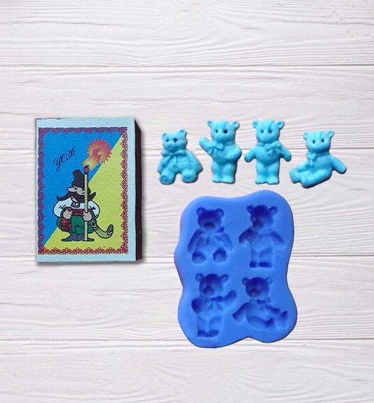 ⋗ Силіконовий молд Ведмежата набір купити в Україні ➛ CakeShop.com.ua, фото