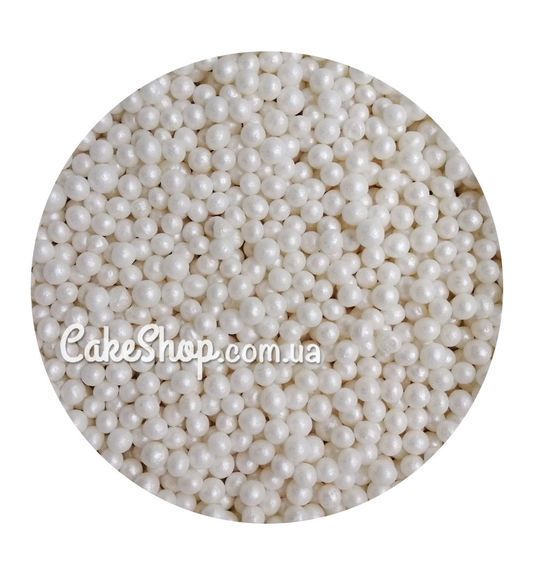 ⋗ Перлина Barbara Decor Біла 5 мм, 50 г купити в Україні ➛ CakeShop.com.ua, фото
