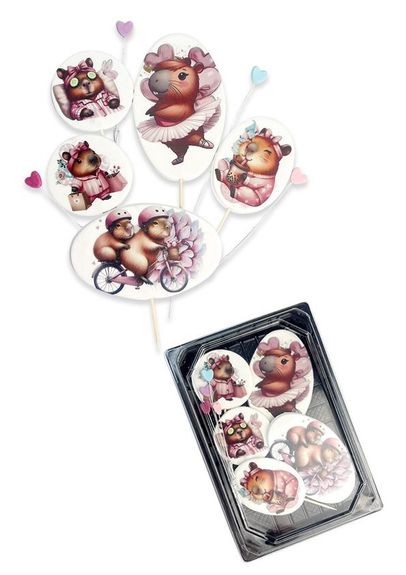 ⋗ Цукрові фігурки Капібара Happy Days ТМ Сладо купити в Україні ➛ CakeShop.com.ua, фото