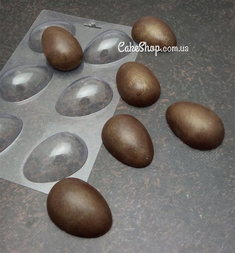 Пластикова форма для шоколаду Яйце Кіндер, 6 шт - фото