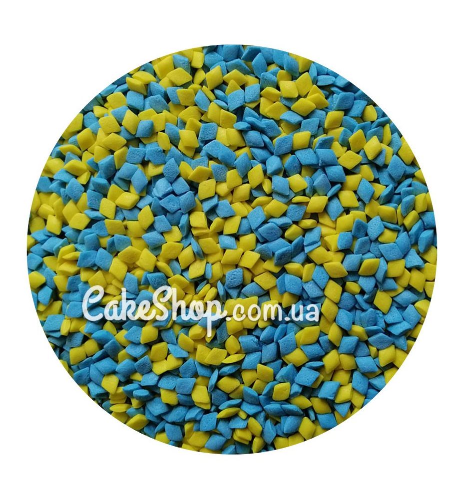 Посыпка сахарная SD Листочки голубовато-желтые, 50г - фото