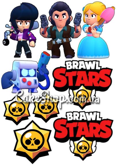 ⋗ Сахарная картинка BRAWL STARS 1 купить в Украине ➛ CakeShop.com.ua, фото
