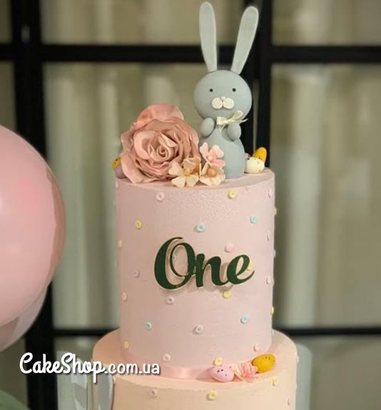 ⋗ Акриловый топер боковой One золото купить в Украине ➛ CakeShop.com.ua, фото