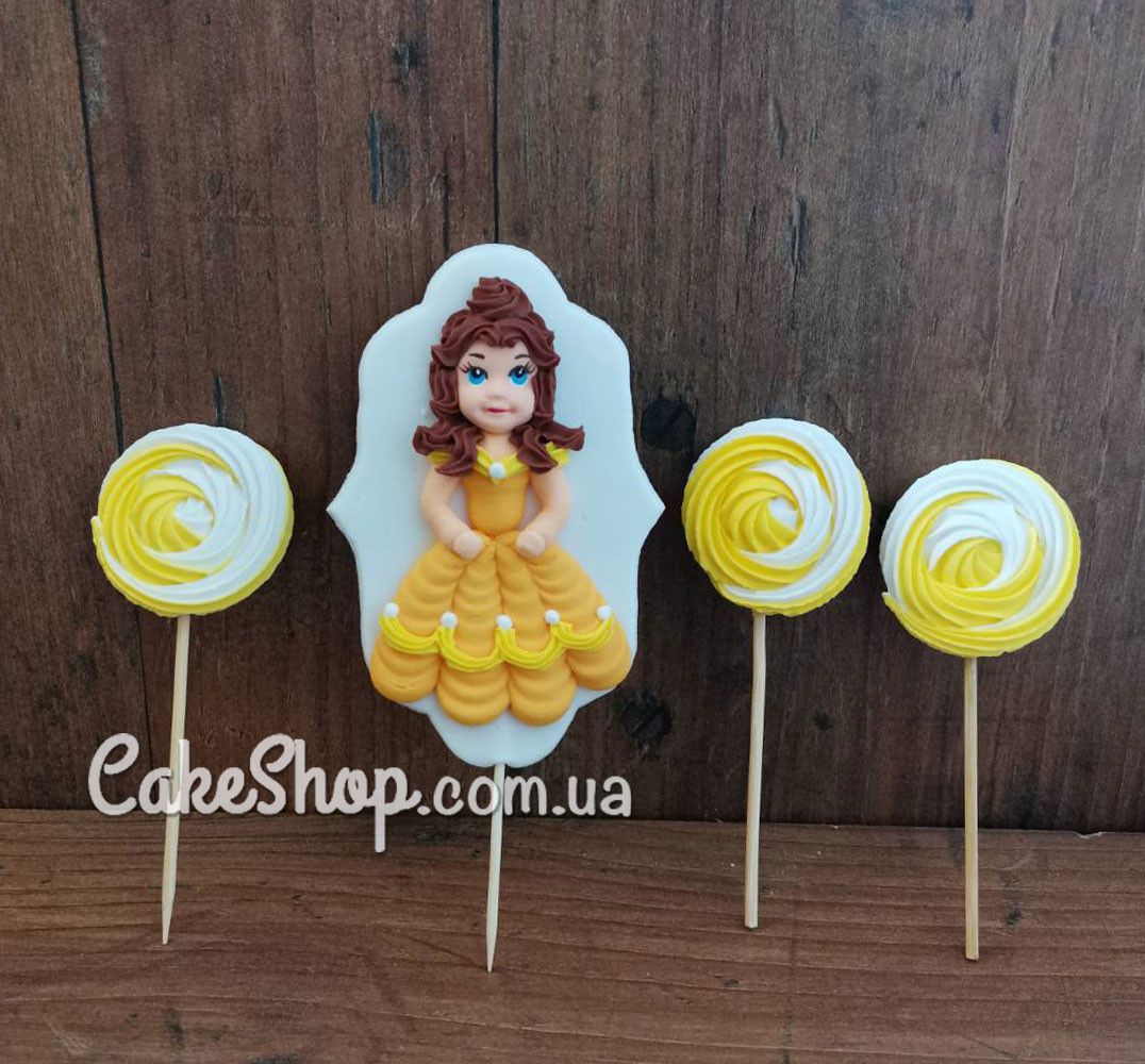 ⋗ Сахарные фигурки Набор принцесса Бель 2Д ТМ Сладо купить в Украине ➛ CakeShop.com.ua, фото