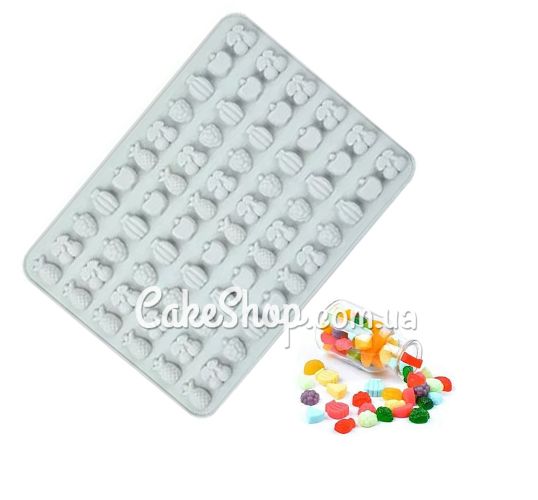 ⋗ Силиконовая форма для шоколада и карамели Фрукты 66 купить в Украине ➛ CakeShop.com.ua, фото
