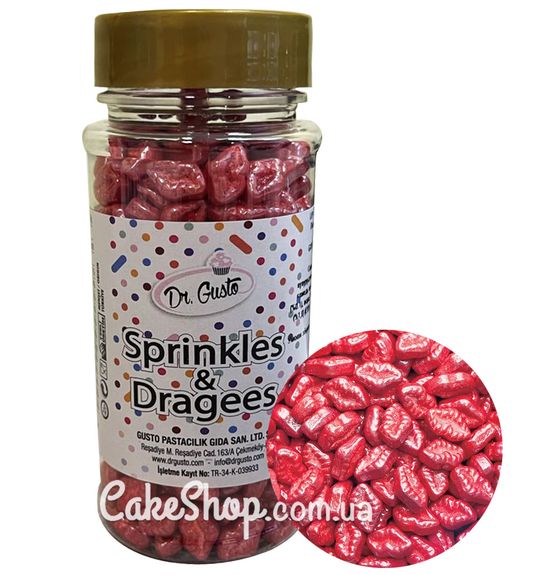 ⋗ Посипка цукрова DG Губки червоні, 90 г купити в Україні ➛ CakeShop.com.ua, фото