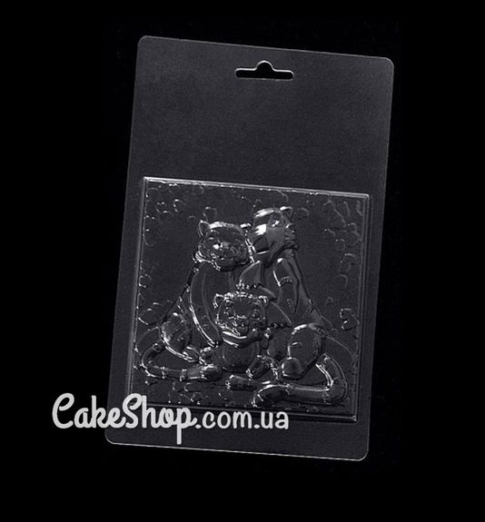 ⋗ Пластиковая форма для шоколада Тигриная семья купить в Украине ➛ CakeShop.com.ua, фото