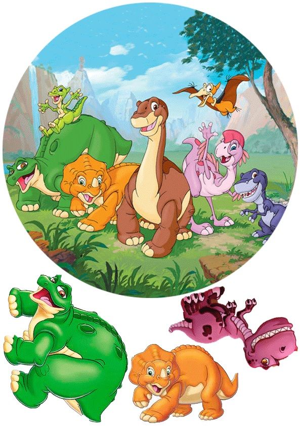 Вафельная картинка Динозавры 2 - фото