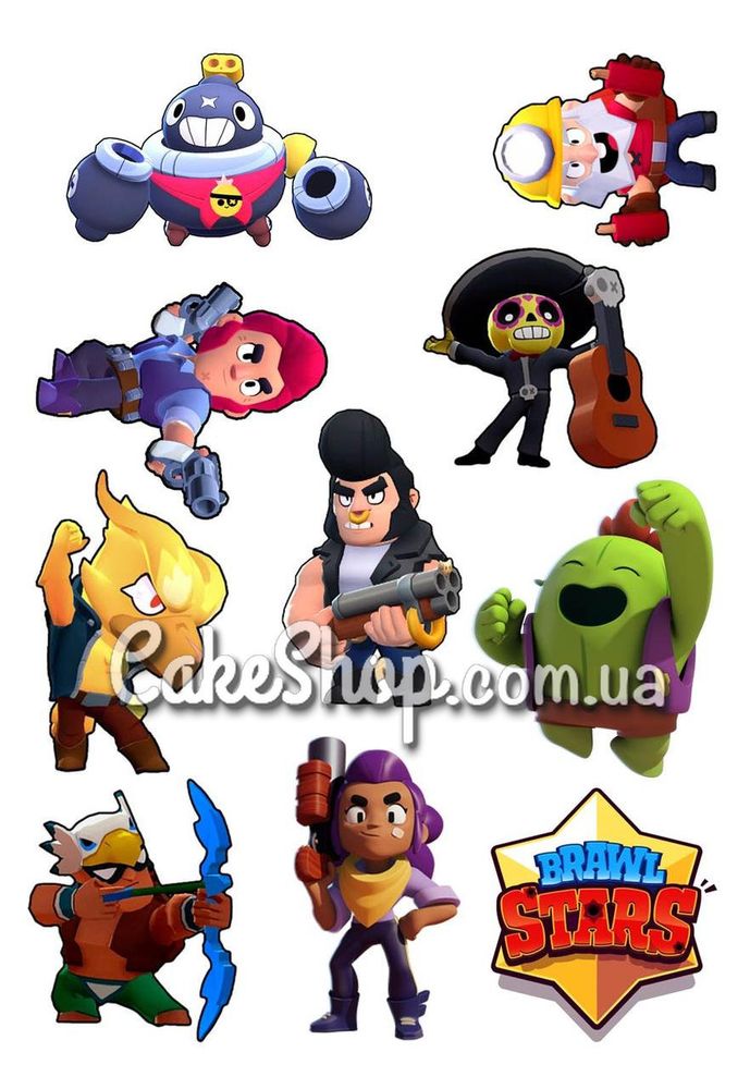 Сахарная картинка BRAWL STARS 2 - фото