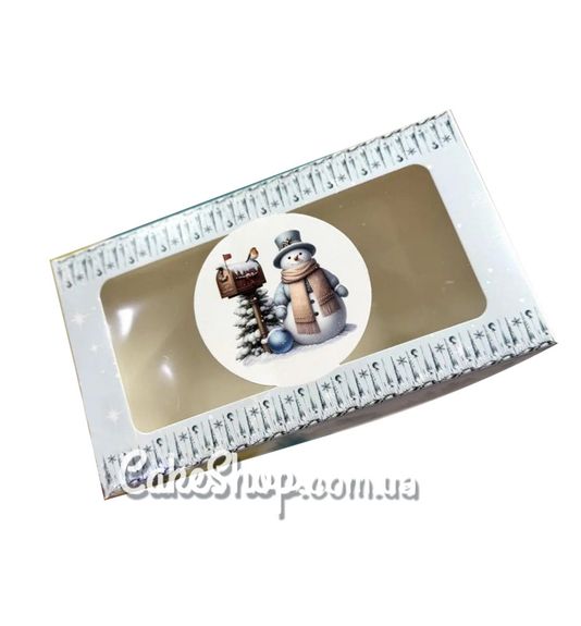 ⋗ Коробка для эклеров, зефира с окном Снеговики, 20х11,5х5 см купить в Украине ➛ CakeShop.com.ua, фото