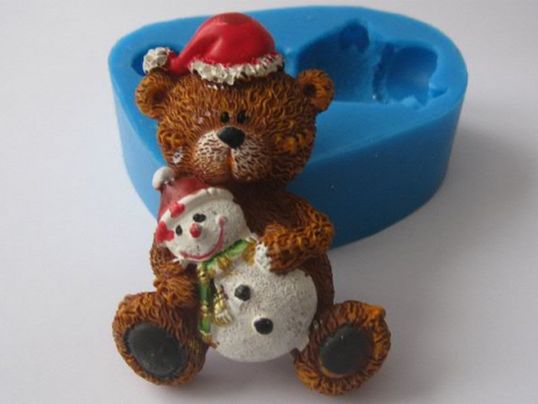 ⋗ Силиконовый молд Новогодний медвежонок 1 купить в Украине ➛ CakeShop.com.ua, фото
