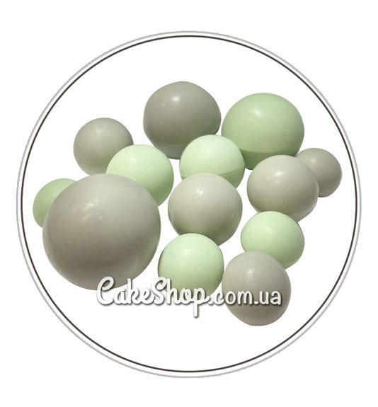 ⋗ Сфера шоколадна ДімК Сіра-зелена купити в Україні ➛ CakeShop.com.ua, фото